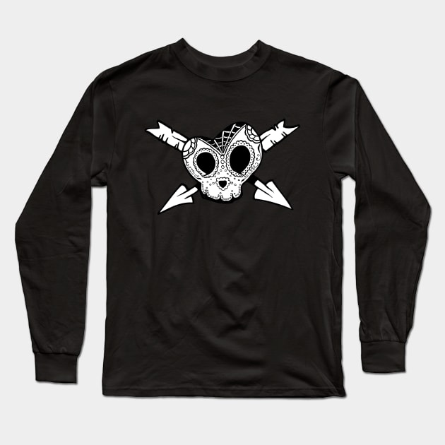 Heart Skull Teeth Shirt Long Sleeve T-Shirt by CreaturePop